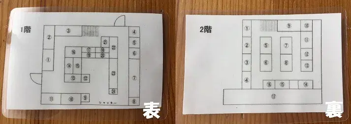 5S改善事例倉庫マップカード